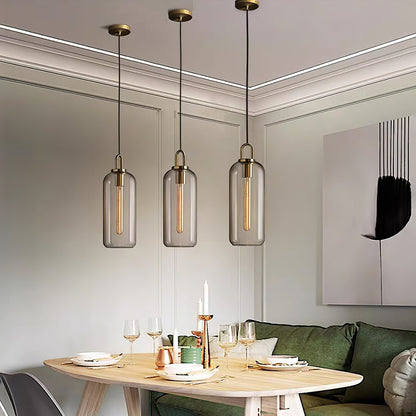 Glass Globe Hanging Light Fixture with Adjustable Cord for Dining Room Kitchen Island Bedroom Modern Minimalist Ceiling Pendant Lamp