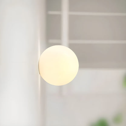 Frosted Globe Sconce E27 Metal Frame for Bedroom Hallway Living Room Modern Minimalist Japandi Scandinavian Style Ambient Lighting