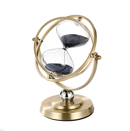 GleamHour Hourglass Sand Timer - Brass Frame, 30 Minute Measurement