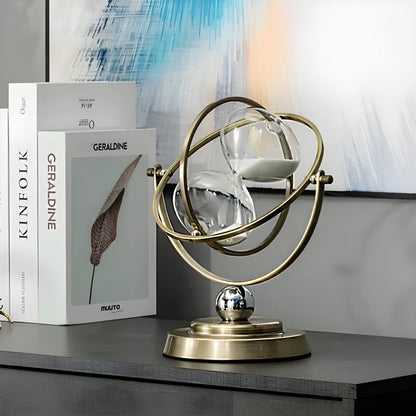 GleamHour Hourglass Sand Timer - Brass Frame, 30 Minute Measurement