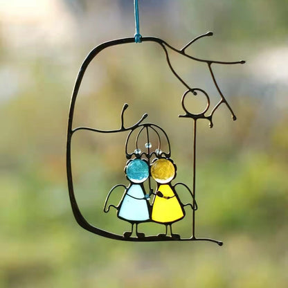 Gleisa Crystal Suncatcher - Handmade Glass with Rainbow Reflections