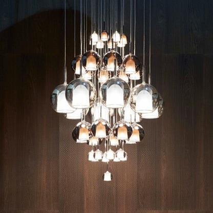 Glass Dome Hanging Ceiling Light 10 Inch for Kitchen Island Dining Room Indoor Pendant Fixture Adjustable Wire Metal Hardware