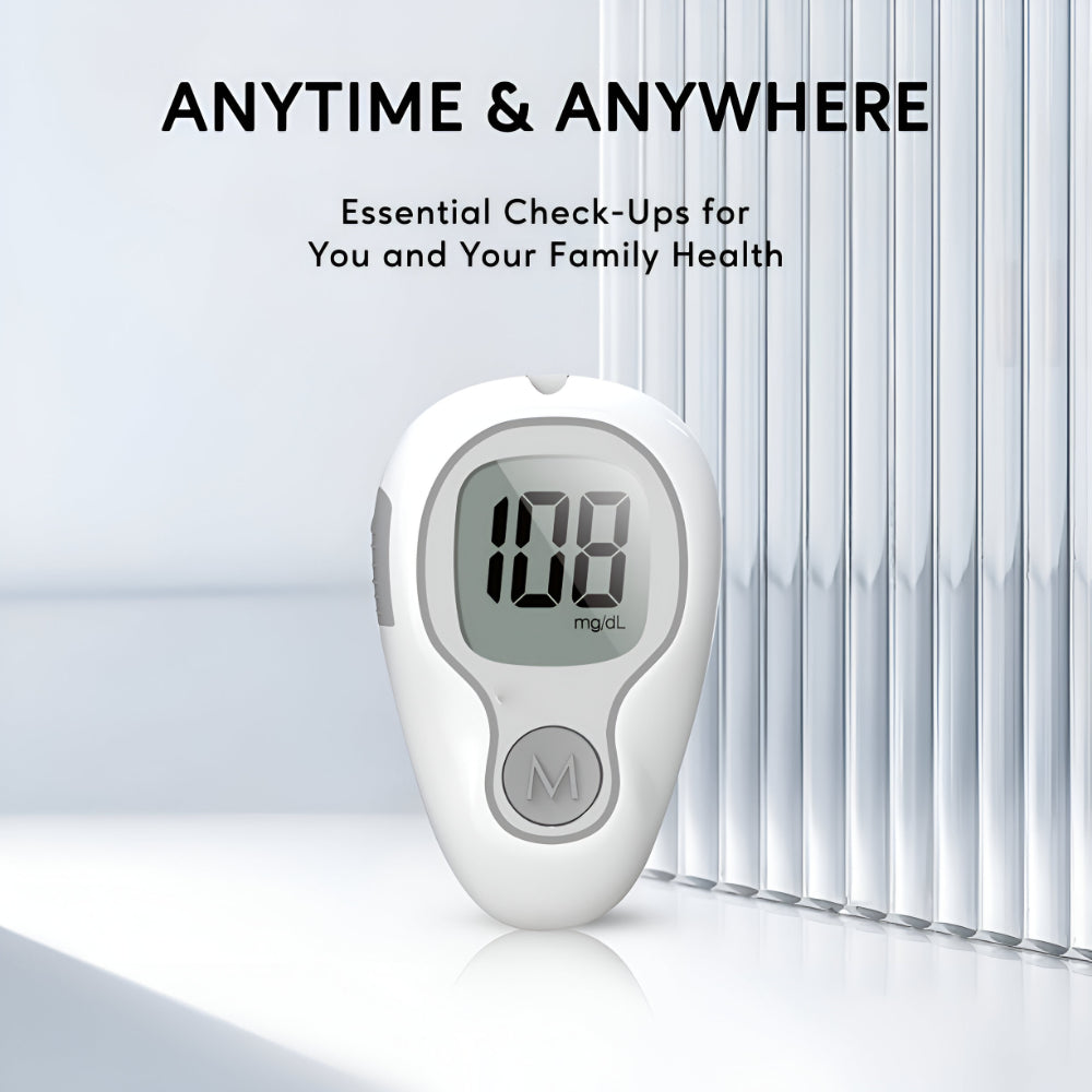 Digital Blood Glucose Monitor | Quick Results Kit with Memory Storage | Compact Testing Solution for Daily Tracking