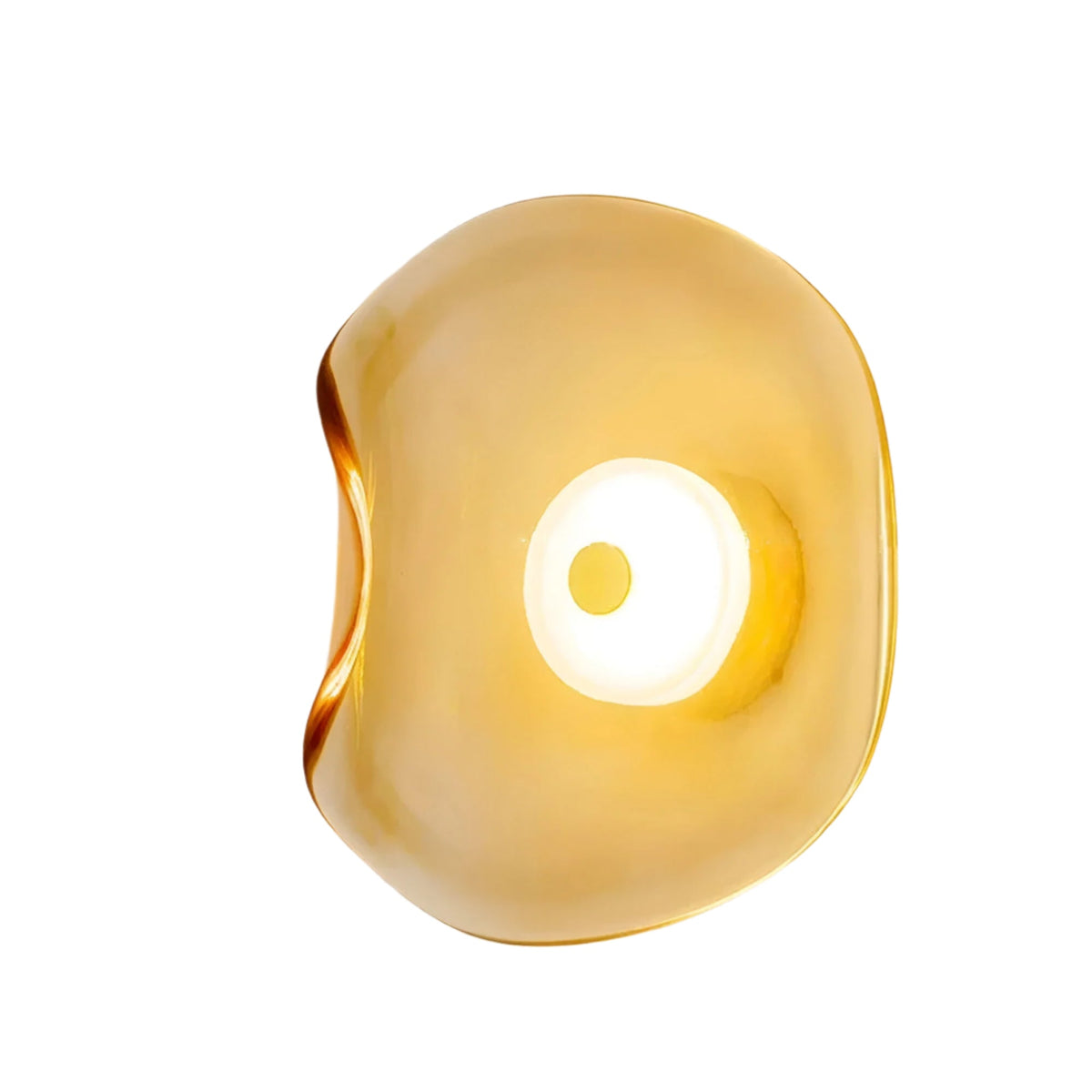 Curved Glass LED Wall Sconce 10 in Warm White Bidirectional Light Fixture for Bedroom Hallway Living Room Modern Indoor Accent Lighting