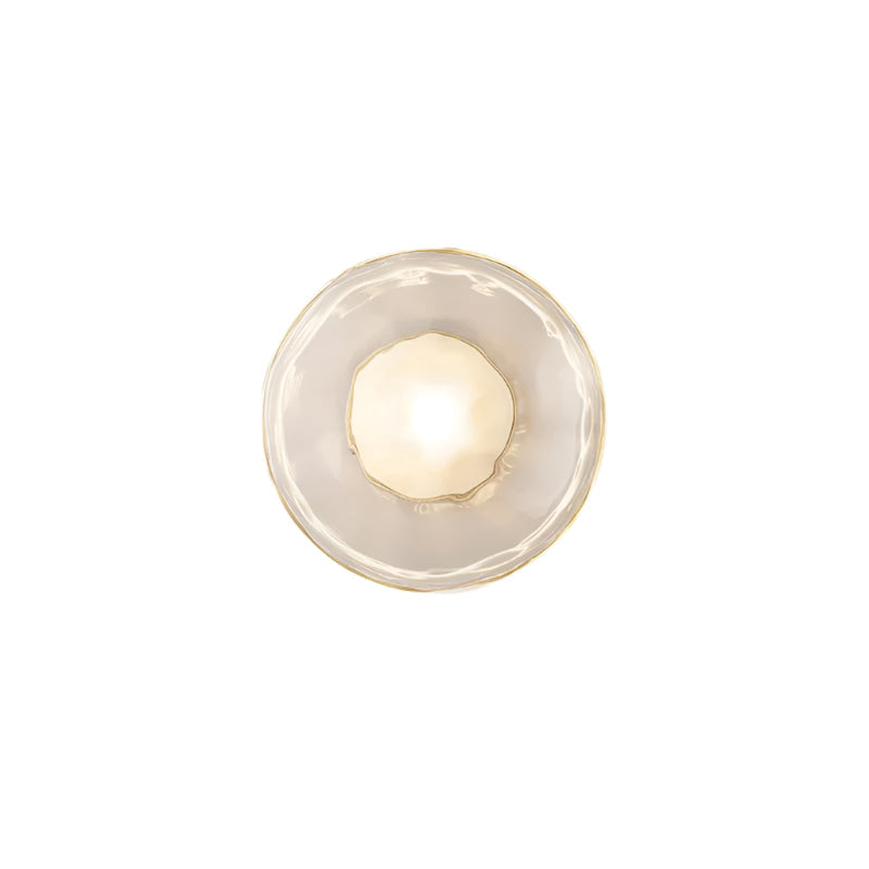 Modern Glass Sconce Light for Bedroom Hallway | Textured LED Wall Fixture Black or Gold Finish | Indoor Ambient Lighting