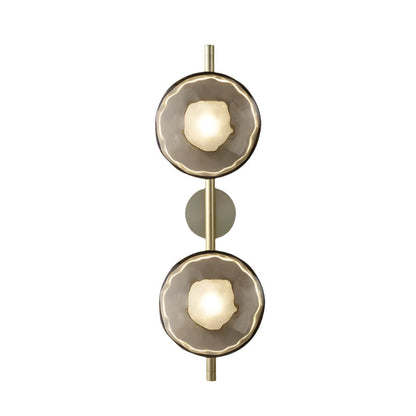 Modern Glass Sconce Light for Bedroom Hallway | Textured LED Wall Fixture Black or Gold Finish | Indoor Ambient Lighting