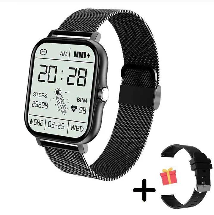 Fitness Tracker Smartwatch with Heart Rate Monitor, Blood Oxygen, Step Counter & Sleep Tracking for iOS & Android