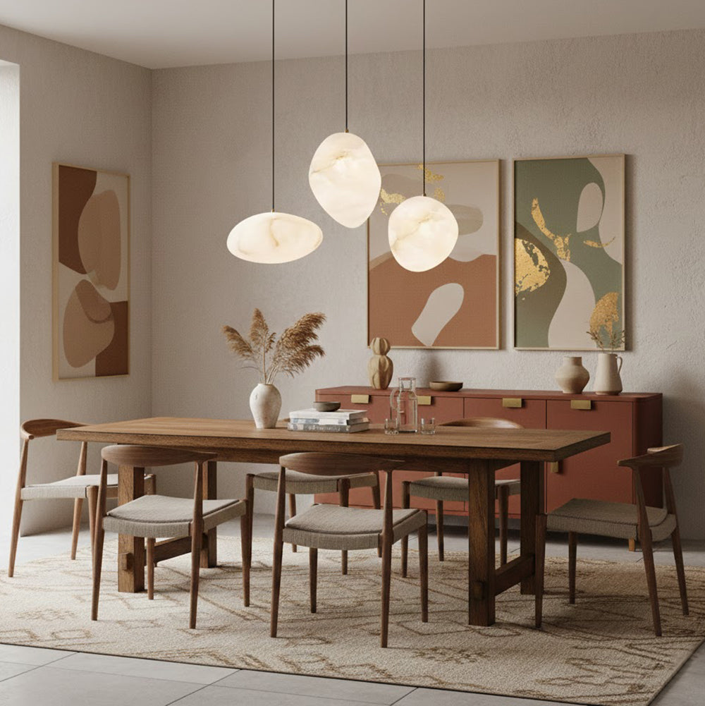 Alabaster Globe Drop Light for Kitchen Island 9 Inch Brass Ceiling Fixture for Dining Room Soft Glow Hanging Fixture Modern Farmhouse G9 Bas