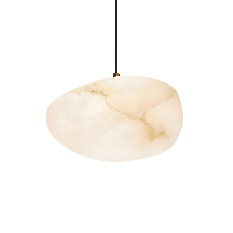 Alabaster Globe Drop Light for Kitchen Island 9 Inch Brass Ceiling Fixture for Dining Room Soft Glow Hanging Fixture Modern Farmhouse G9 Bas