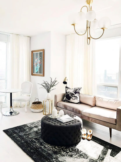 Multi-Arm Ceiling Light Fixture Metal Frame Frosted Glass Shades Gold Black White 30 Inch Diameter Living Room Dining Room Bedroom Overhead