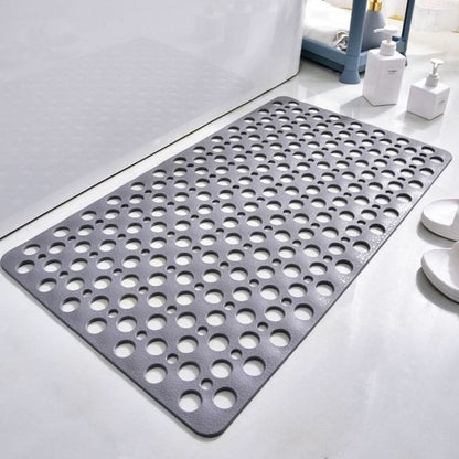 Non-Slip Textured Bath Mat with Suction Cups for Shower and Tub Safety Gray Blue White Pink Green Yellow Available