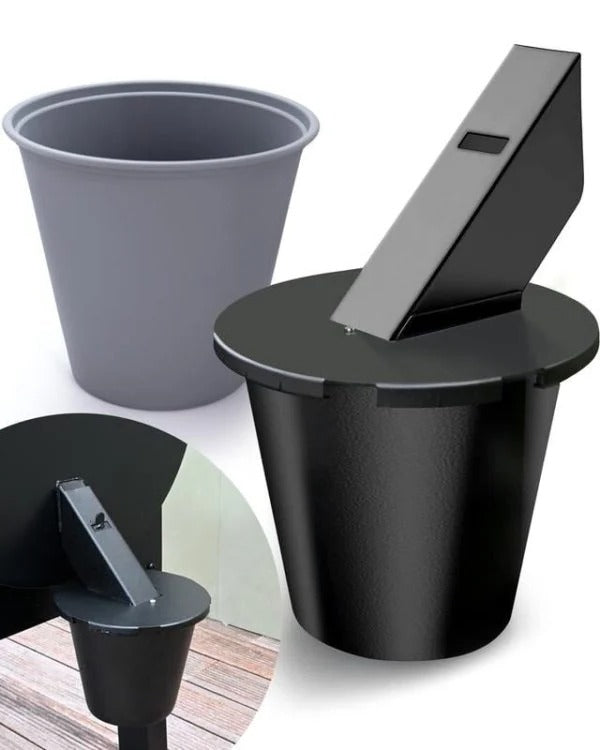 Grill Grease Collector | Enhanced Design with Secure Lid & Reusable Liner for Easy Cleanup