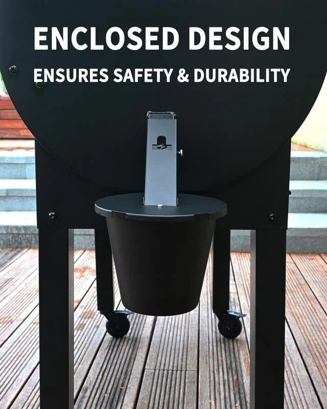 Grill Grease Collector | Enhanced Design with Secure Lid & Reusable Liner for Easy Cleanup