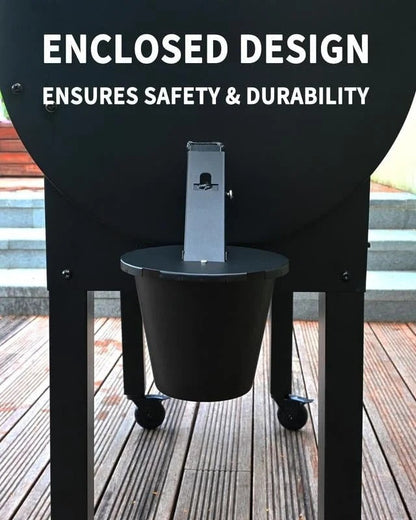 Grill Grease Collector | Enhanced Design with Secure Lid & Reusable Liner for Easy Cleanup