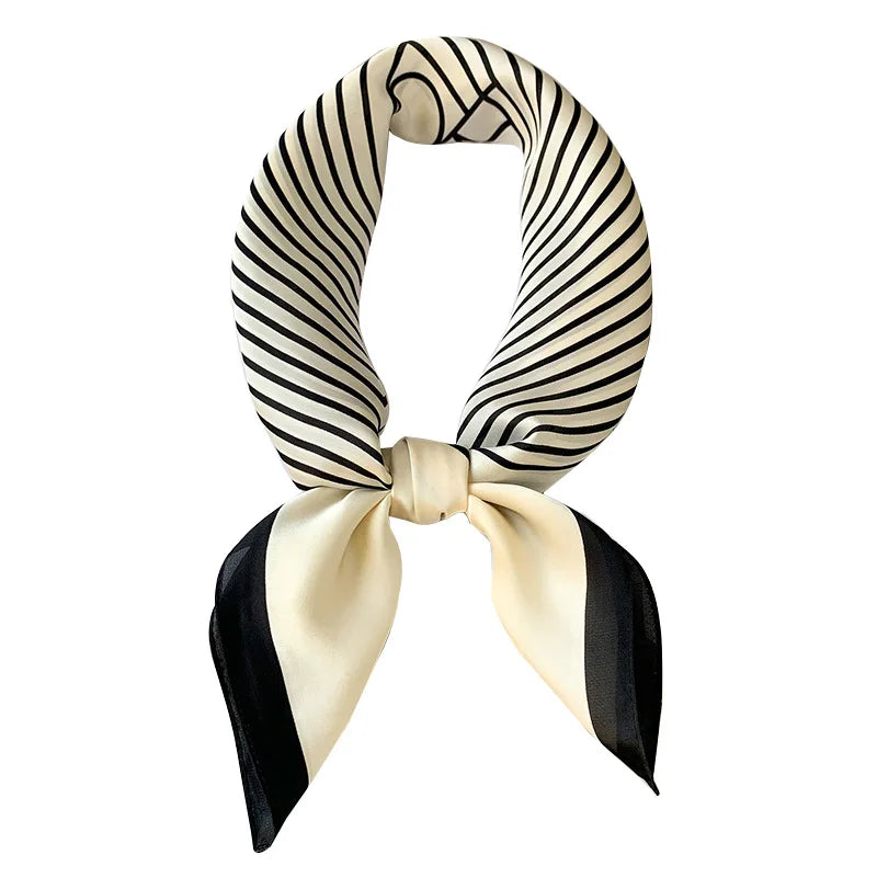 Sophie Silk Charm Scarf | Plaid Pattern, Versatile Accessory