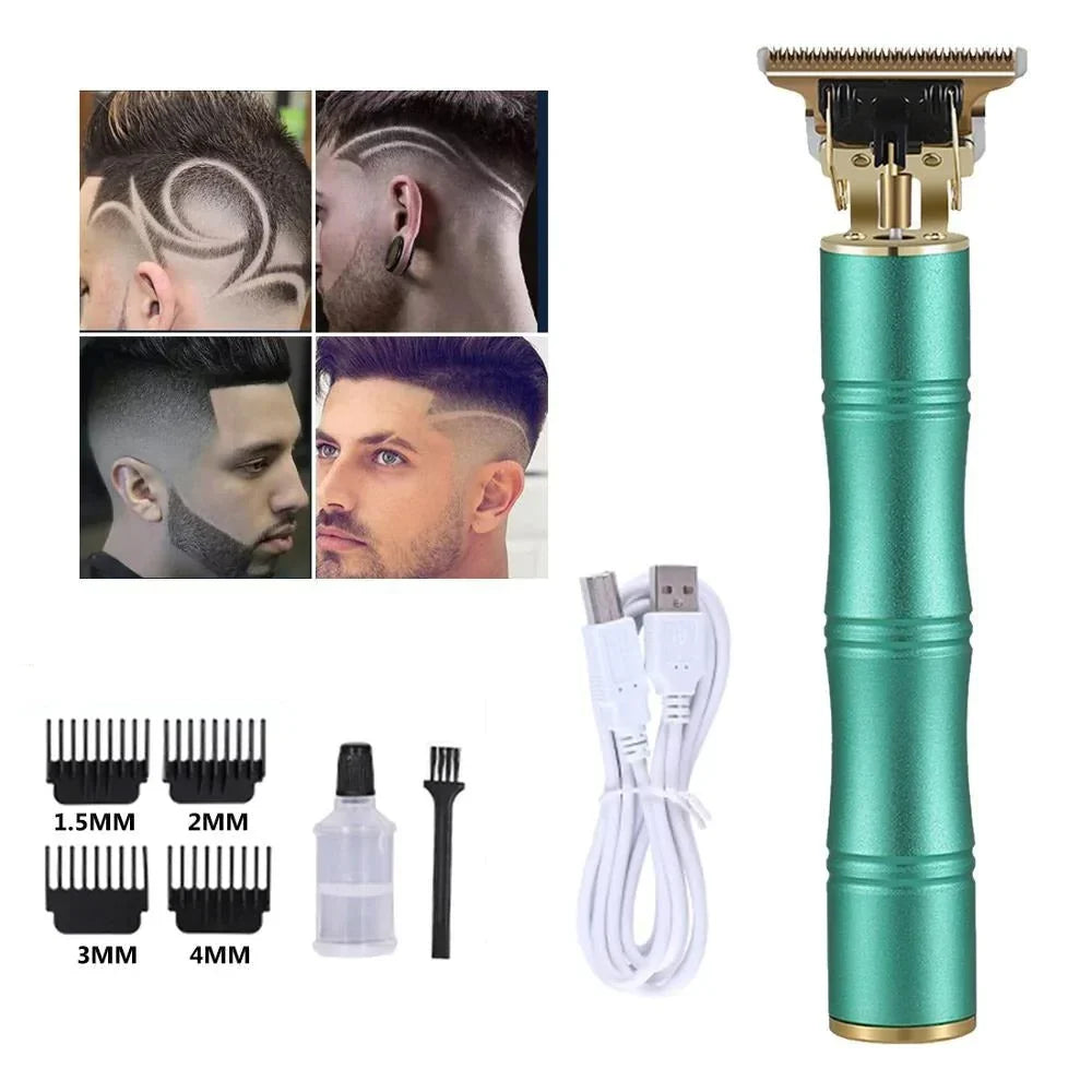 Cordless Hair Trimmer with T-Blade for Men | Rechargeable Electric Clipper for Beards, Outlining & Detail Work | Lithium Battery Grooming