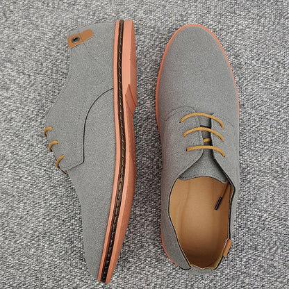 Men's Lace-Up Oxford Dress Shoes – Classic Leather Design for Work & Casual Wear, Versatile Formal Footwear