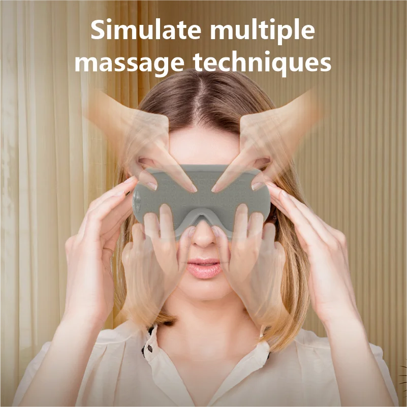 IntelliRelax | V-Shape Eye Massager with Hot Compress & Air Pressure | Portable Eye Care Device for Stress Relief