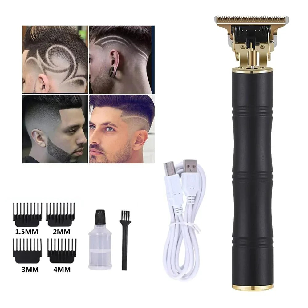 Cordless Hair Trimmer with T-Blade for Men | Rechargeable Electric Clipper for Beards, Outlining & Detail Work | Lithium Battery Grooming