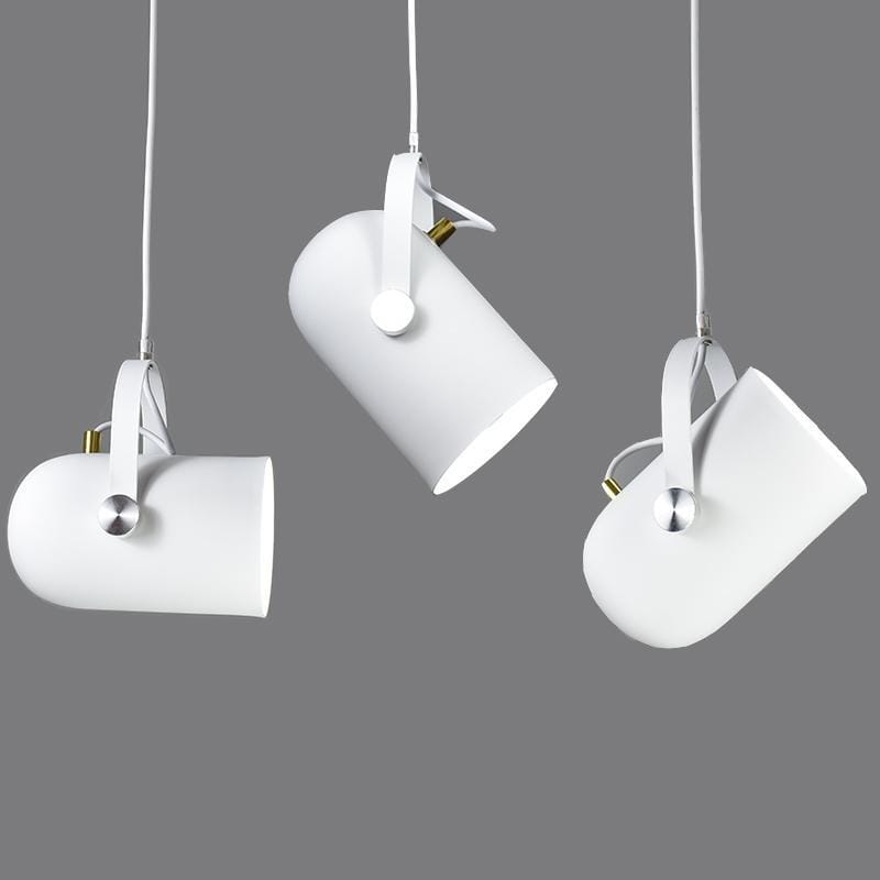 Adjustable Metal Drop Ceiling Fixture E27 Socket Warm Glow Tilting Shade Over Island Counter Dinette Task Modern Minimal Scandinavian Style