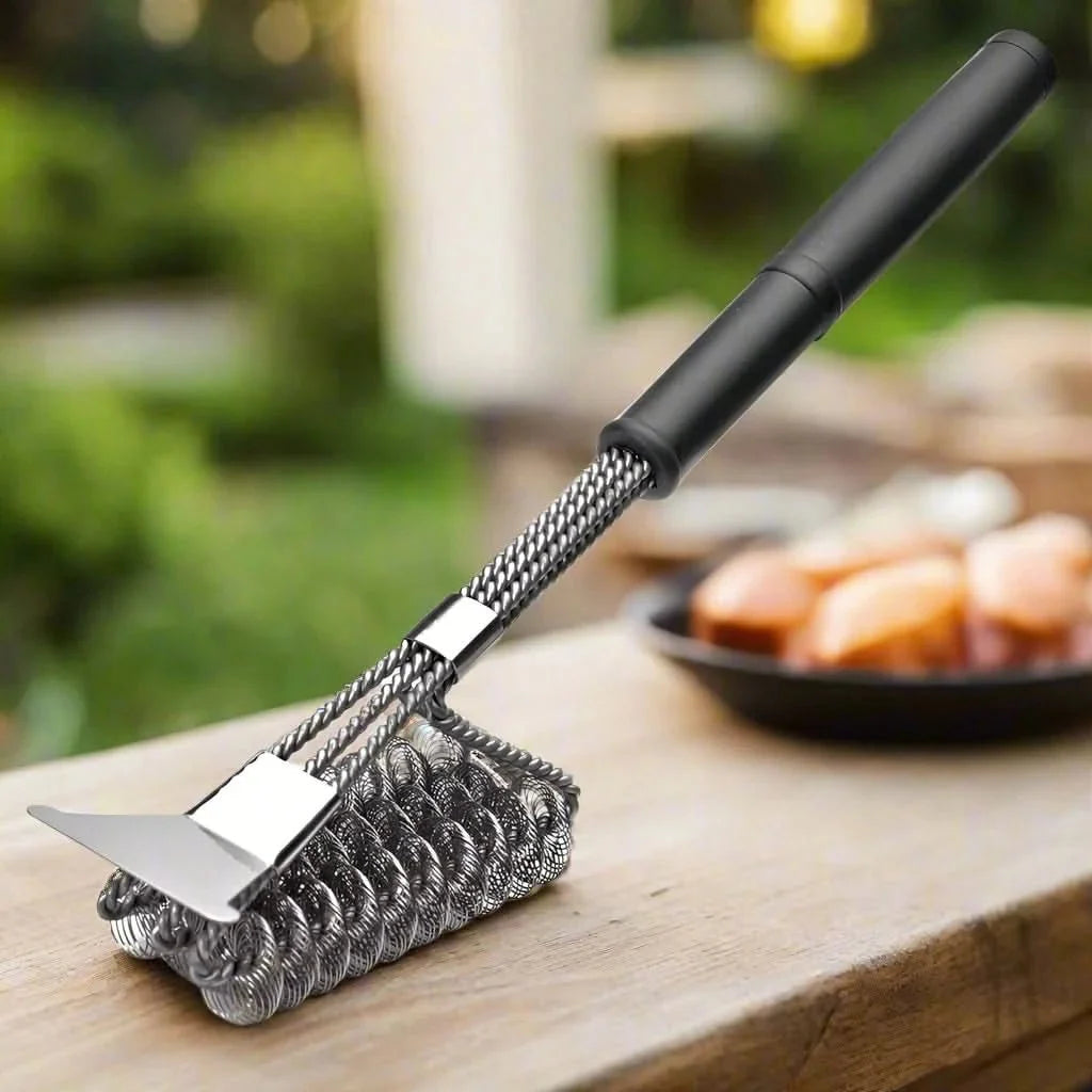 GRATEGUARD – Stainless Steel BBQ Brush for Safe Cleaning