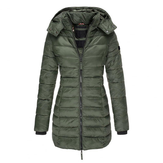 Women's Hooded Trench Coat – Oversized Warm Jacket for Fall Winter Spring – Water-Resistant Long Windbreaker