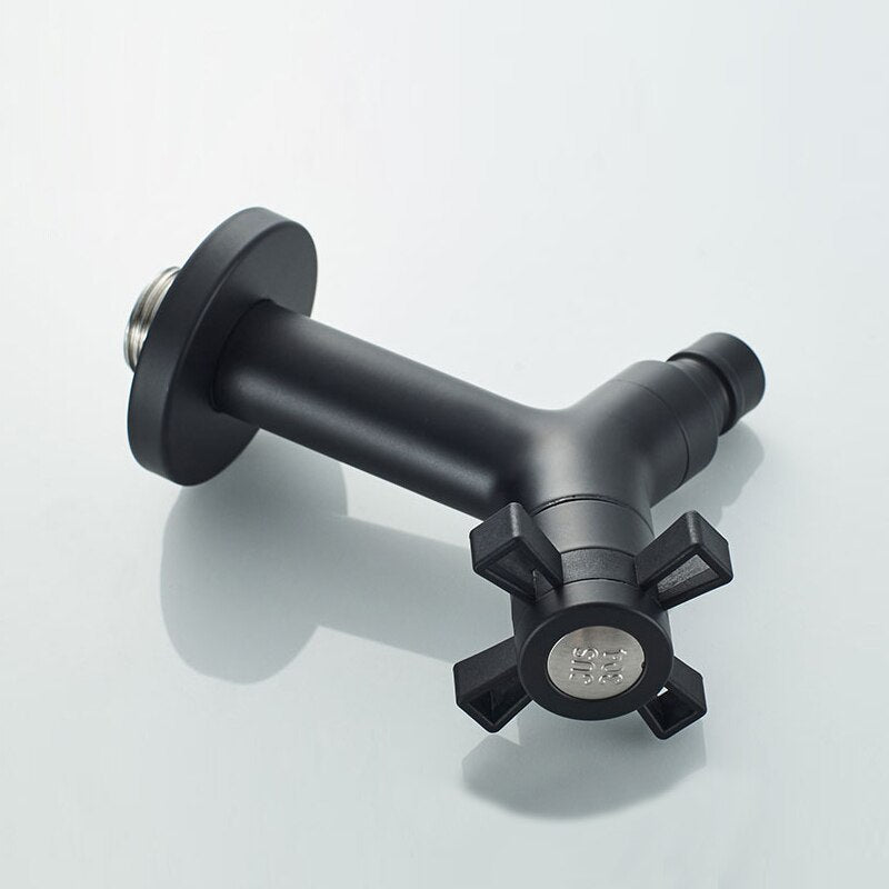 Wall-Mount Outdoor Garden Faucet | Cold Water Hose Spigot with Brass Valve & Stainless Steel Body for Yard, Patio & Balcony