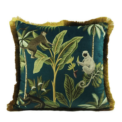 JUNGLELIVA – Retro Jungle Animal Cushion Cover for Sofa Decor