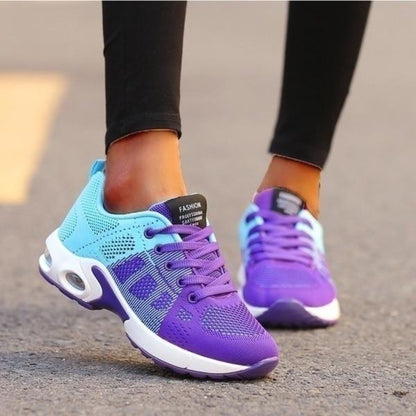 Cushioned Orthopedic Walking Sneakers for Women – Shock-Absorbing Arch Support Trainers with Elevated Heel