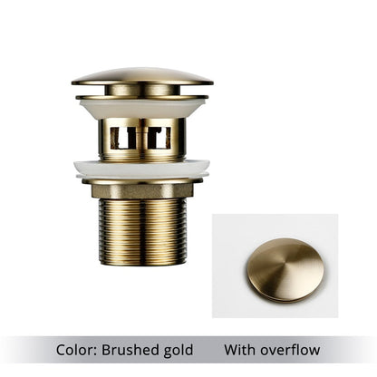 Vessel Sink Drain Assembly with Pop-Up Stopper for Modern Bathrooms – Overflow & Non-Overflow Configurations