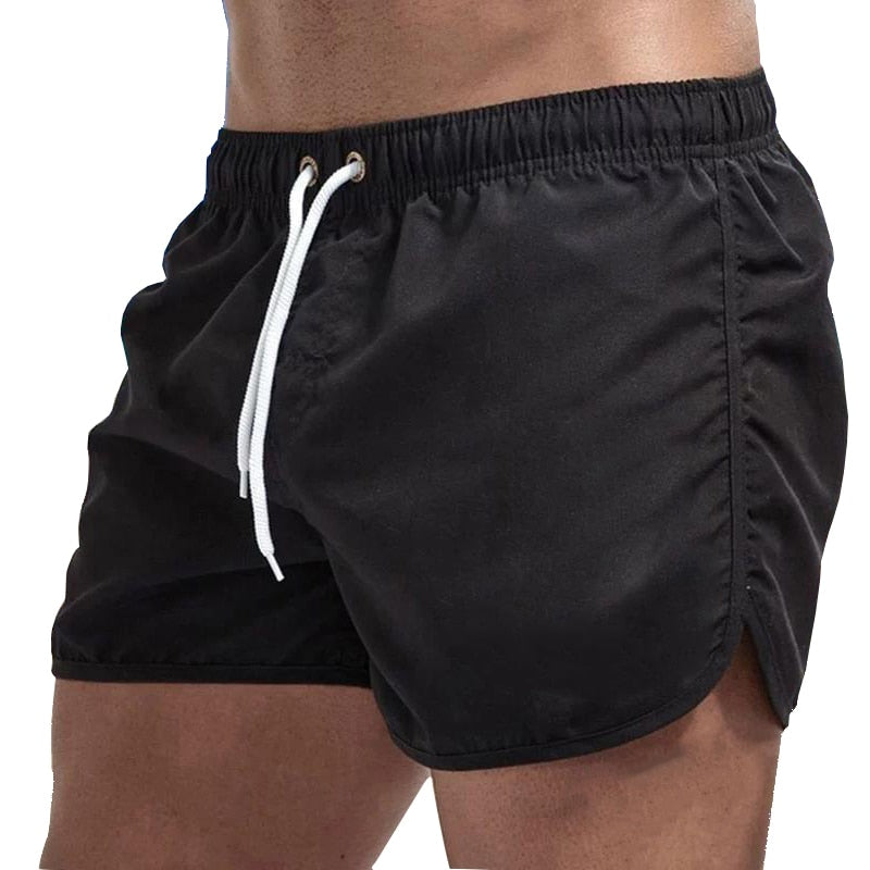Men's Quick-Dry Swim Trunks with Drawstring & Back Pocket – Vibrant Colors for Beach & Pool