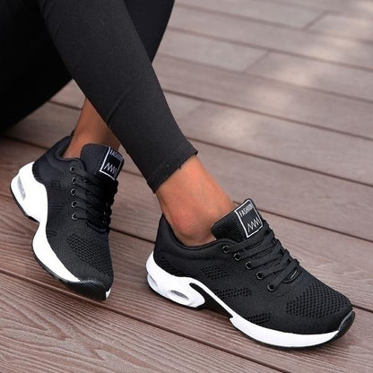 Cushioned Orthopedic Walking Sneakers for Women – Shock-Absorbing Arch Support Trainers with Elevated Heel