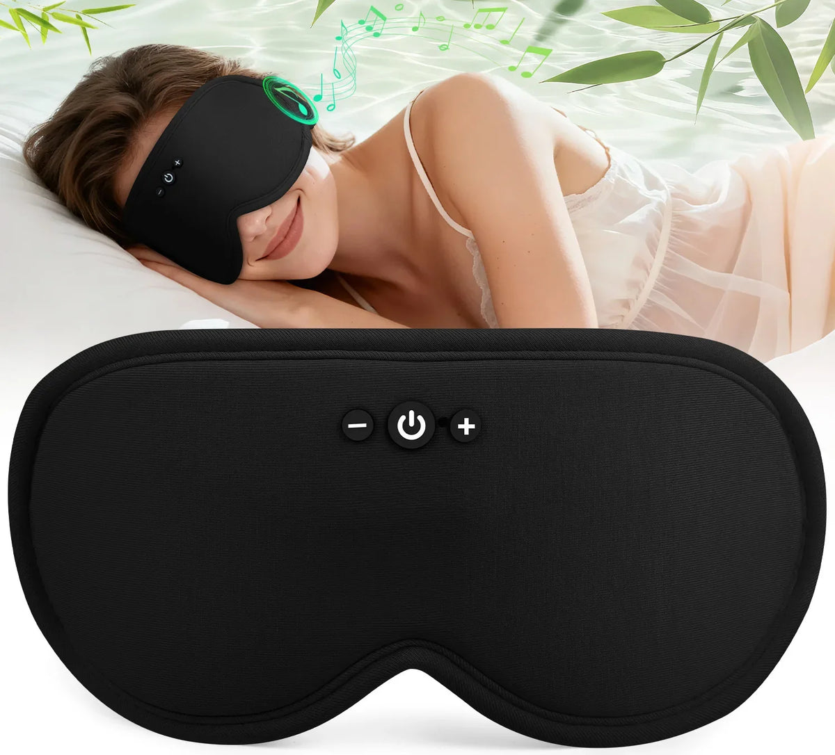 Serenity Collection | Bluetooth 5.4 3D Sleep Eye Mask with Zero Side Pressure | Breathable & Light Blocking for Restful Sleep