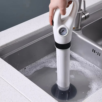 Pneumatic Drain Blaster Tool with Multiple Attachments for Toilets, Sinks & Tubs – Air-Powered Unclogger Kit for Home Plumbing Maintenance