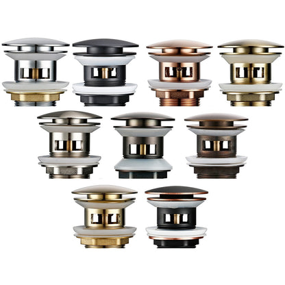 Vessel Sink Drain Assembly with Pop-Up Stopper for Modern Bathrooms – Overflow & Non-Overflow Configurations