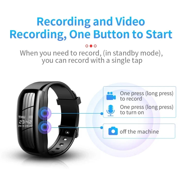 Smart Watch Security Camera | 1080P HD Video & Voice Activation | Sleek Design for Personal Safety