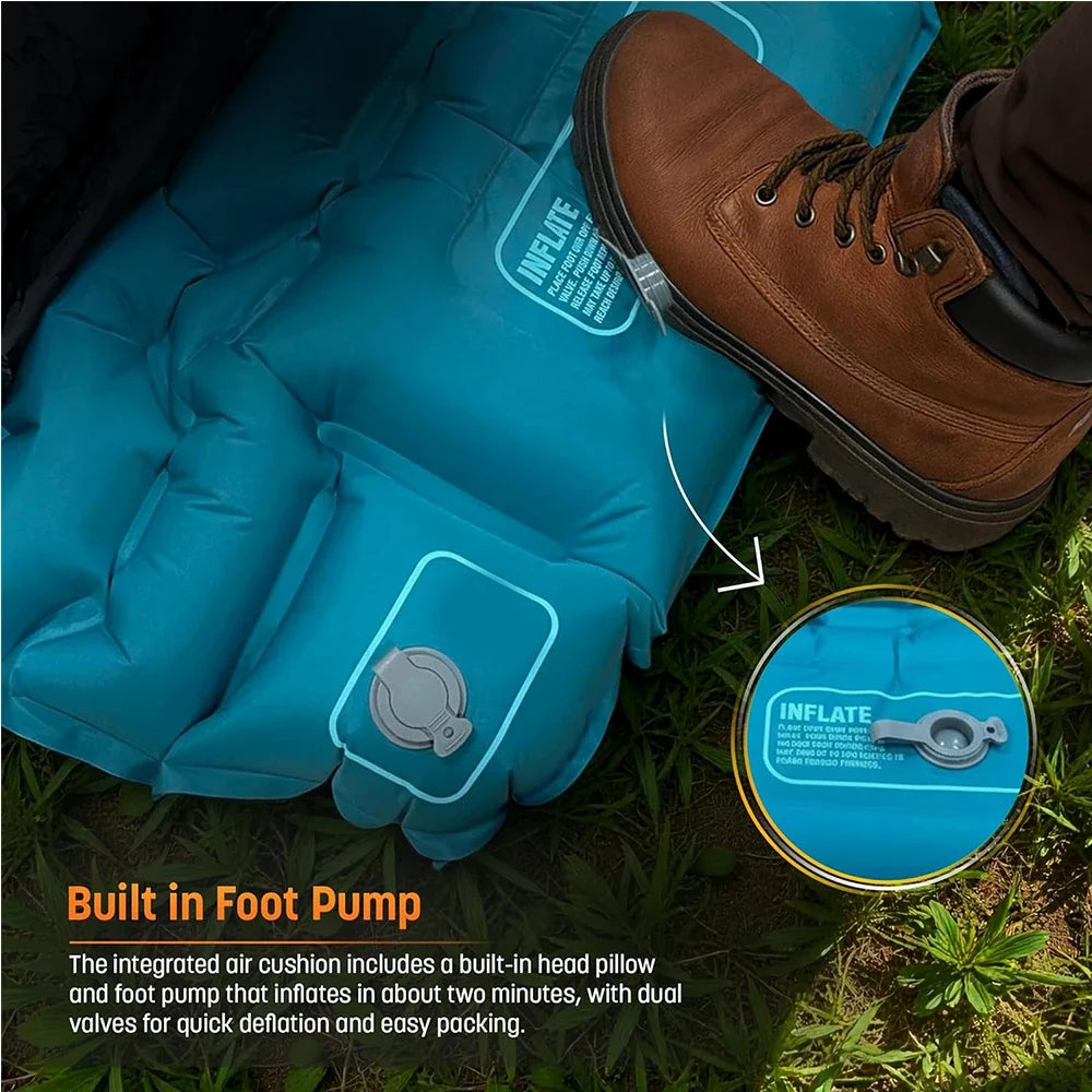 Sleeping Bag for Adults, Camping Sleeping Bag with Built In Sleeping Pad and Pillow for Backpacking and Travel