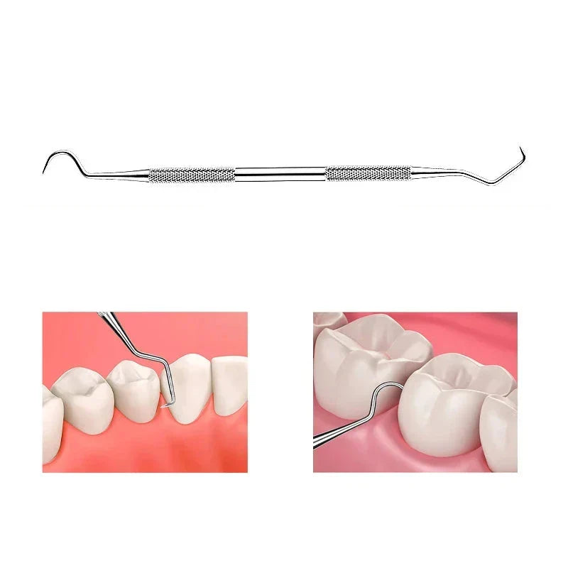 Oral Care Tools Set - Stainless Steel Dental Picks and Scrapers for Plaque Removal