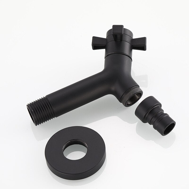 Wall-Mount Outdoor Garden Faucet | Cold Water Hose Spigot with Brass Valve & Stainless Steel Body for Yard, Patio & Balcony