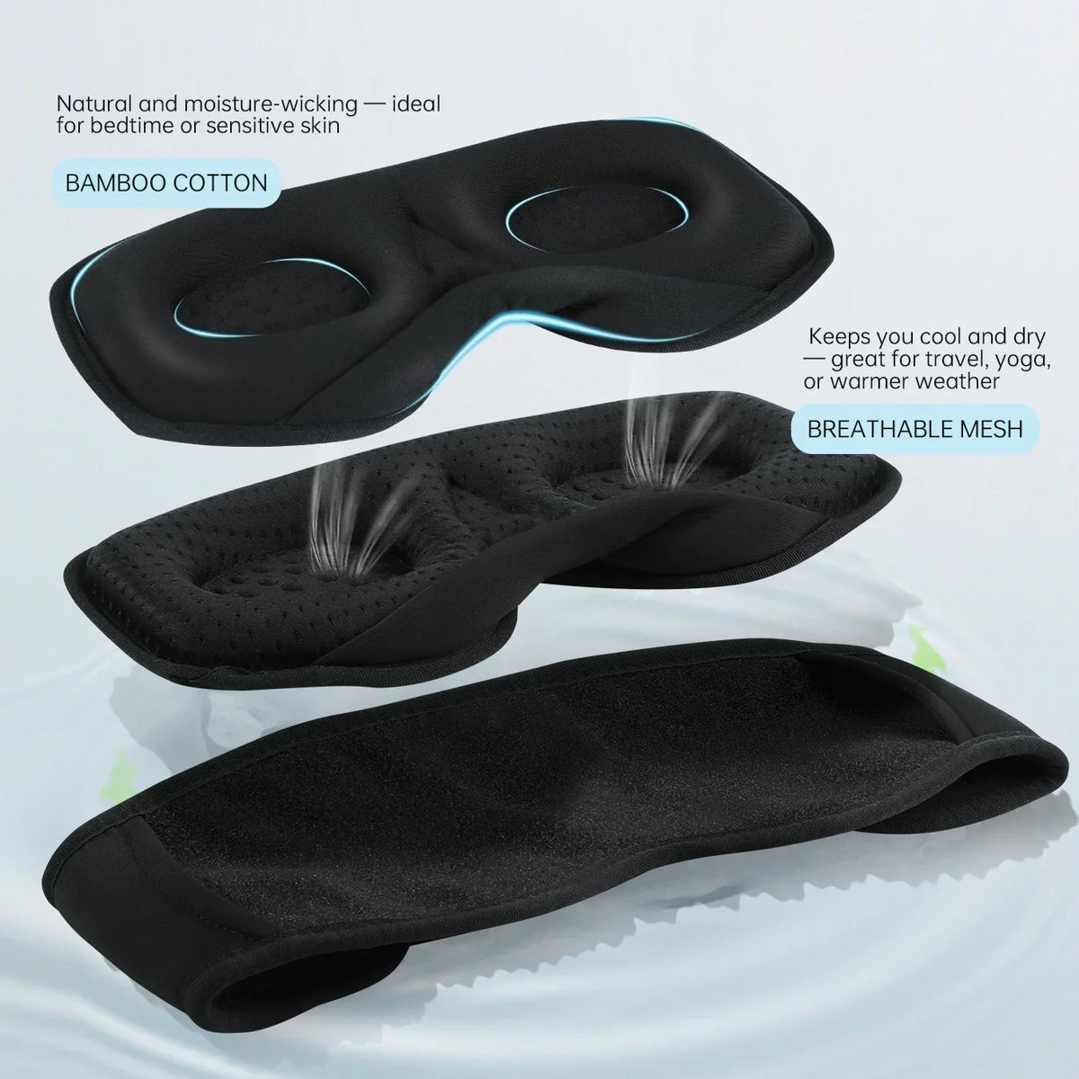 DreamGuard | Bluetooth 3D Sleep Mask with Light Blocking & Breathable Fabric | Perfect Eye Protector for Office Naps