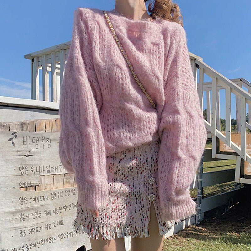Open-Knit Pullover Sweater for Women – Lightweight Layering Top with Casual Style – Soft Comfort Knit – Versatile Fashion Piece