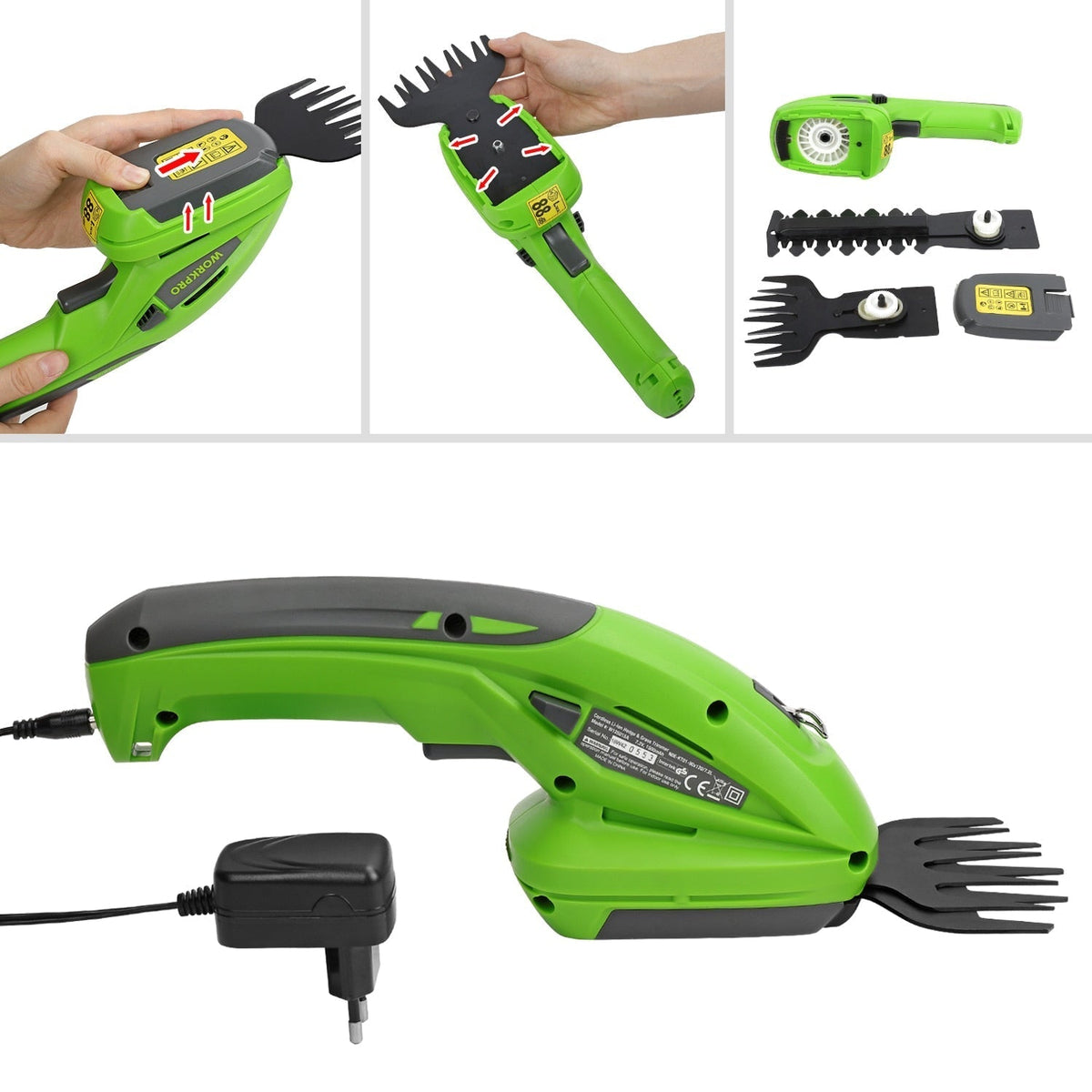 Cordless Electric Hedge Trimmer & Shrub Shear Tool – Lightweight Rechargeable Battery Operated Garden Trimmer for Bushes, Shrubs & Topiary