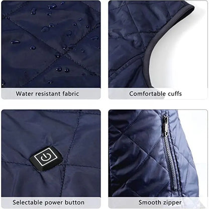 Women's USB Heated Vest with Infrared Heat Zones for Cold Weather | Lightweight Rechargeable Warming Jacket for Fall Winter Outdoor