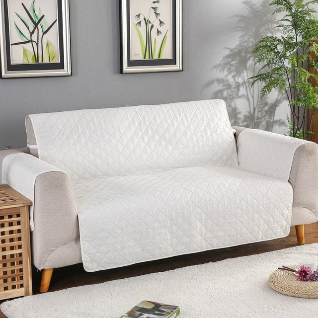 Quilted Furniture Throw Protector with Anti-Slip Backing for Couches and Sofas – Water-Resistant Padded Slipcover for Pet Owners, Living Roo