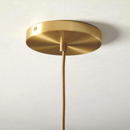 Stylish Brass Pendant Light with Glass Shade