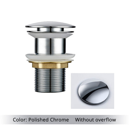 Vessel Sink Drain Assembly with Pop-Up Stopper for Modern Bathrooms – Overflow & Non-Overflow Configurations