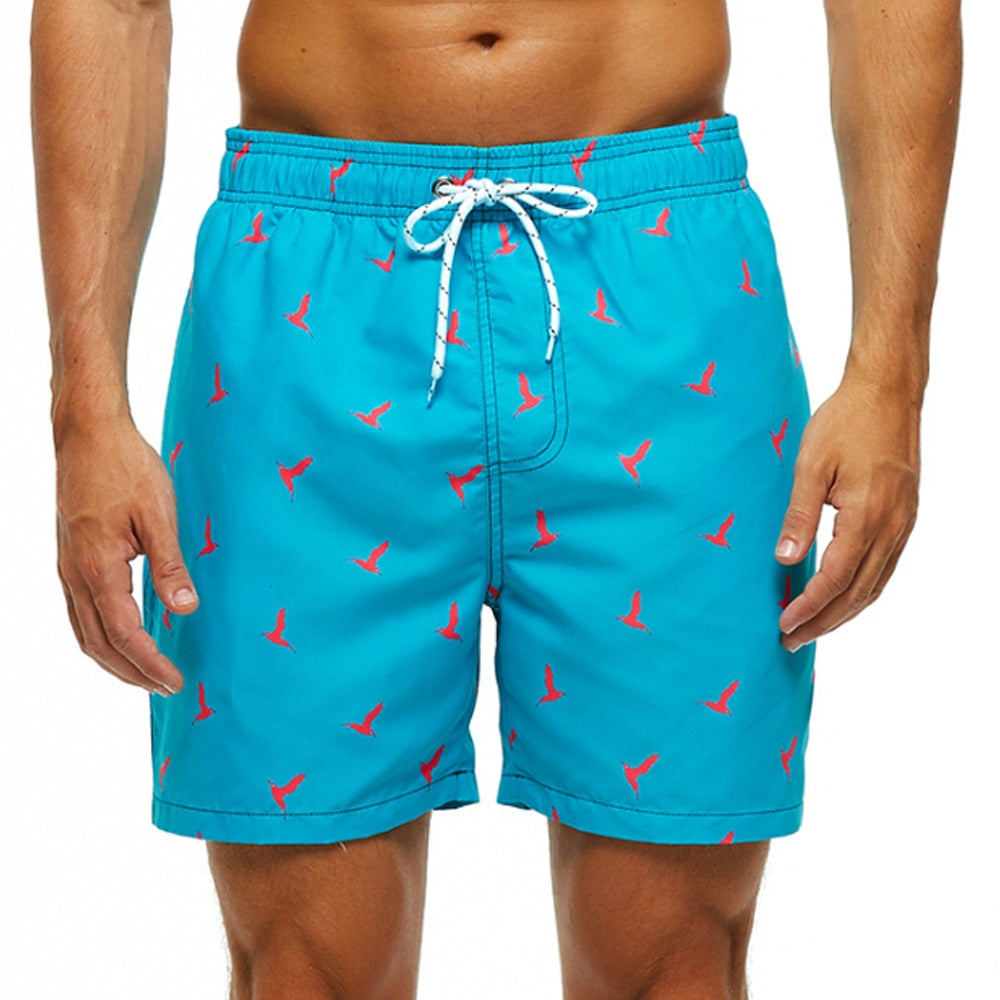 Men's Quick-Dry Swim Trunks with Drawstring, Lightweight Mesh-Lined Boardshorts for Beach & Pool
