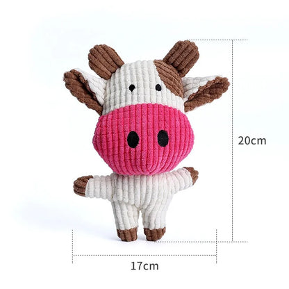 Plush Dog Squeaky Toys for Chewing – Durable Soft Animal Chew Toys with Crinkle Sound – Interactive Tug Toys for Small Medium Large Dogs