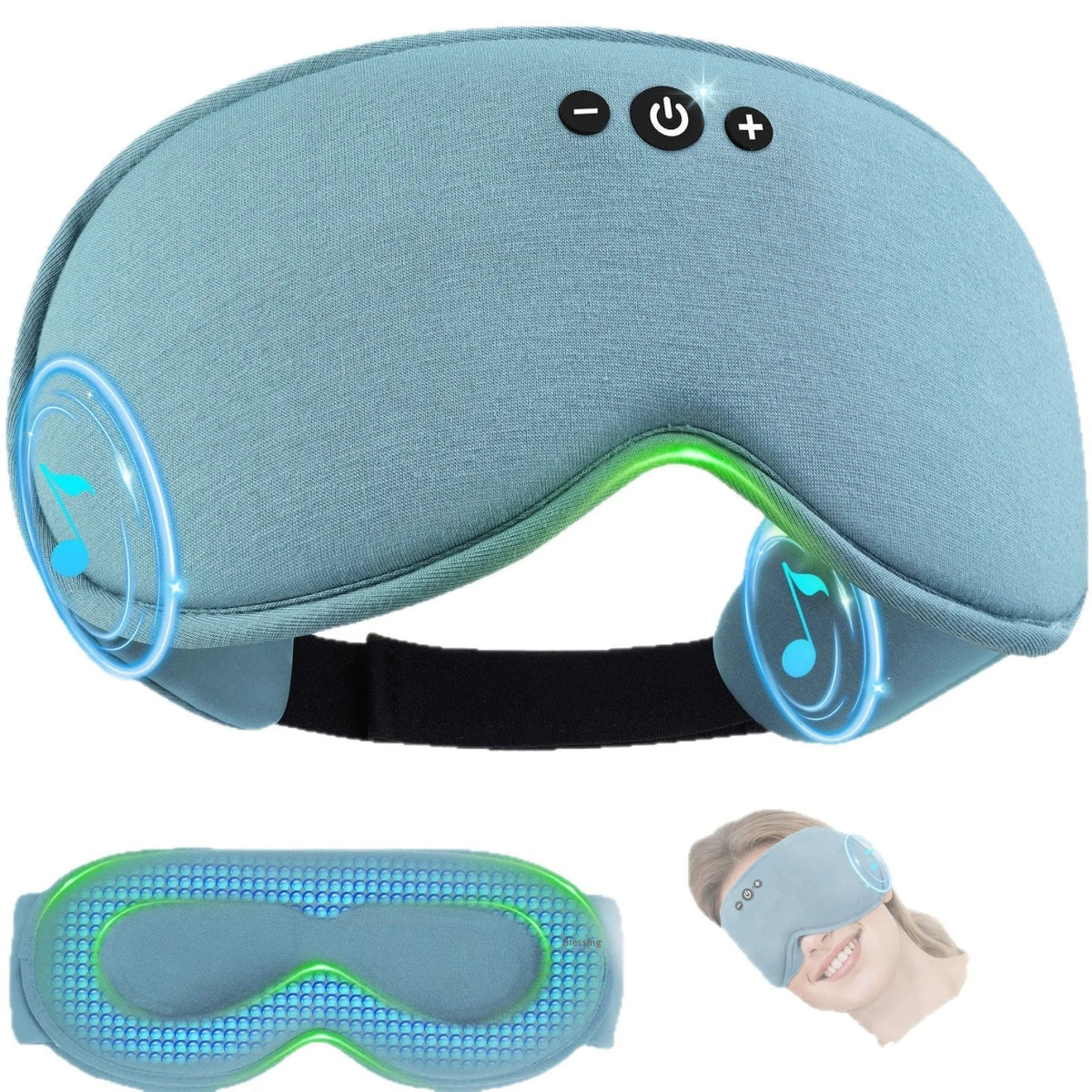 DreamEase | Bluetooth 3D Eye Mask with Light Blocking & Music Playback | Comfortable Sleep Aid for Restful Nights