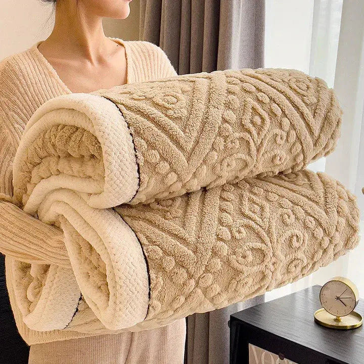 Reversible Sherpa Fleece Blanket – Double-Sided Plush Throw for Couch, Bed & Year-Round Comfort